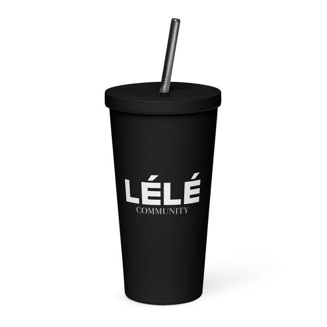 Gobelet isotherme avec paille