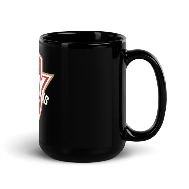 Black glossy mug